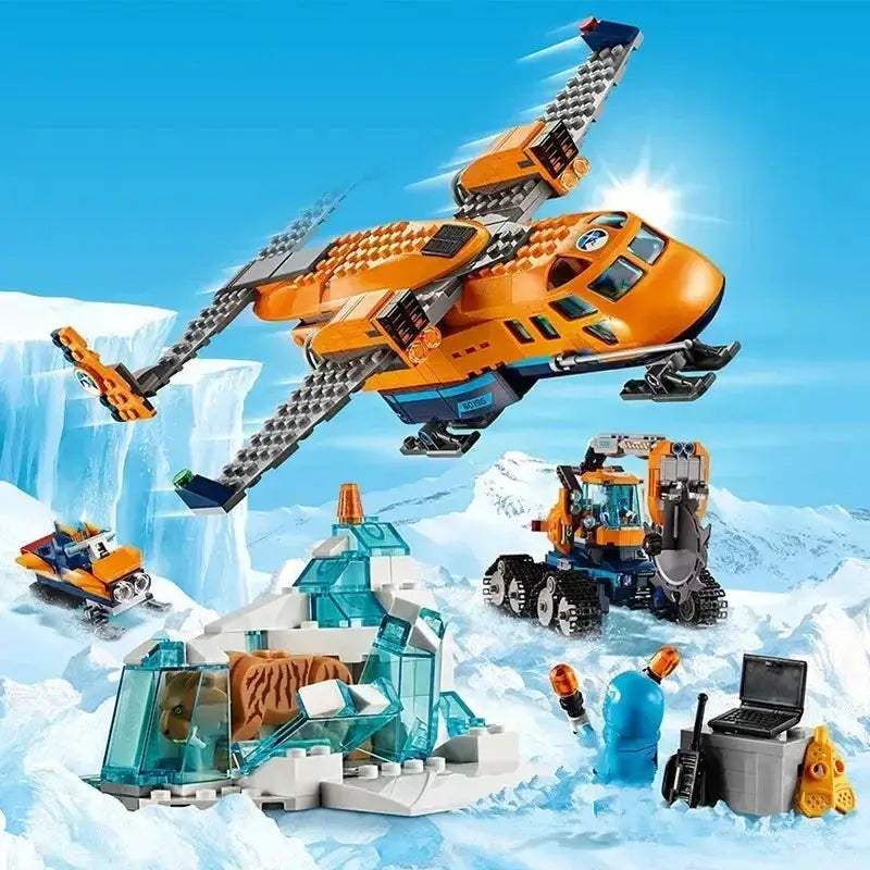 MOC LEGO Compatible City Series Arctic Exploration Crane Car - Image 12