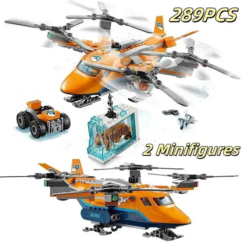MOC LEGO Compatible City Series Arctic Exploration Crane Car - Image 13