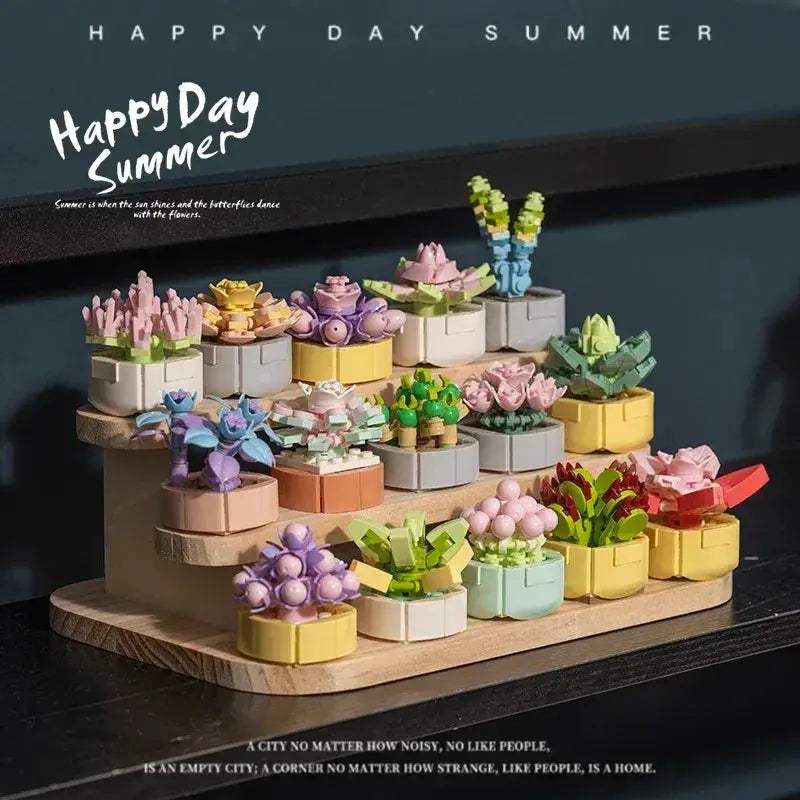 MOC Lego Compatible Flower Bouquet MOC Blocks For Realistic Home Decor
