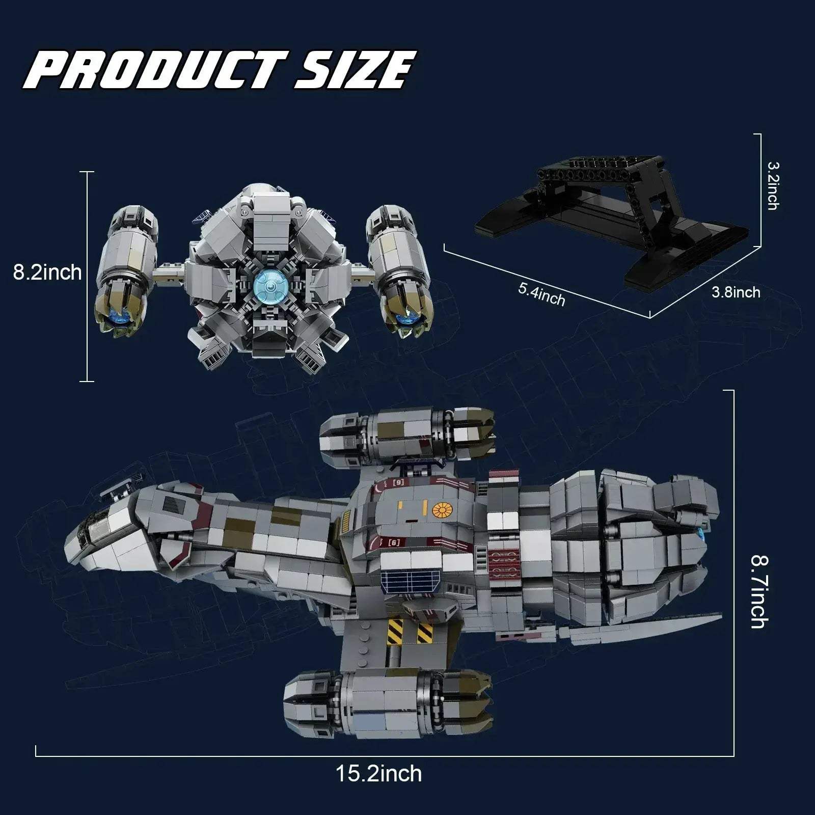 MOC Lego Compatible Spaceship Building Blocks Creative Bricks Gift - Image 3
