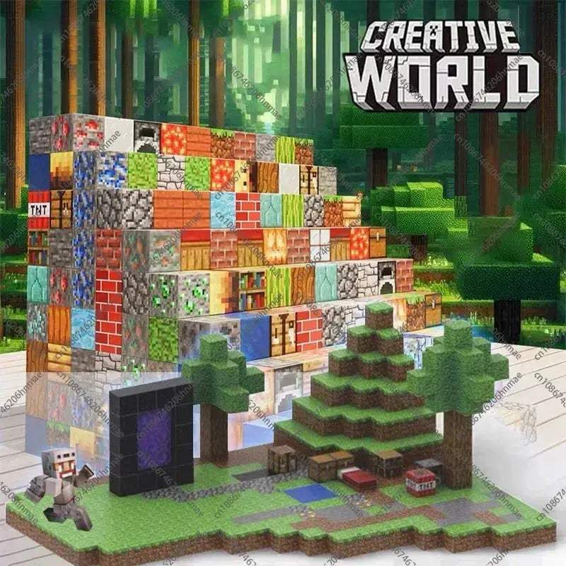 MOC Magnetic Building Blocks STEM Toy for Kids Montessori Learning