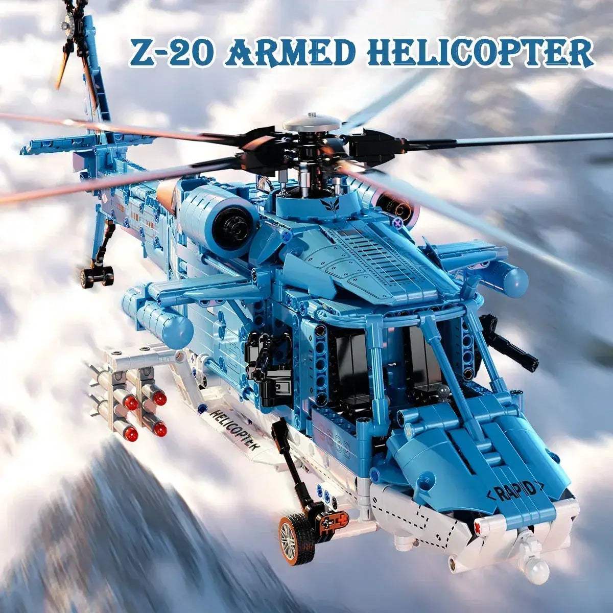 MOC Military Helicopter 1521 Pieces Lego Compatible Creativity Boost
