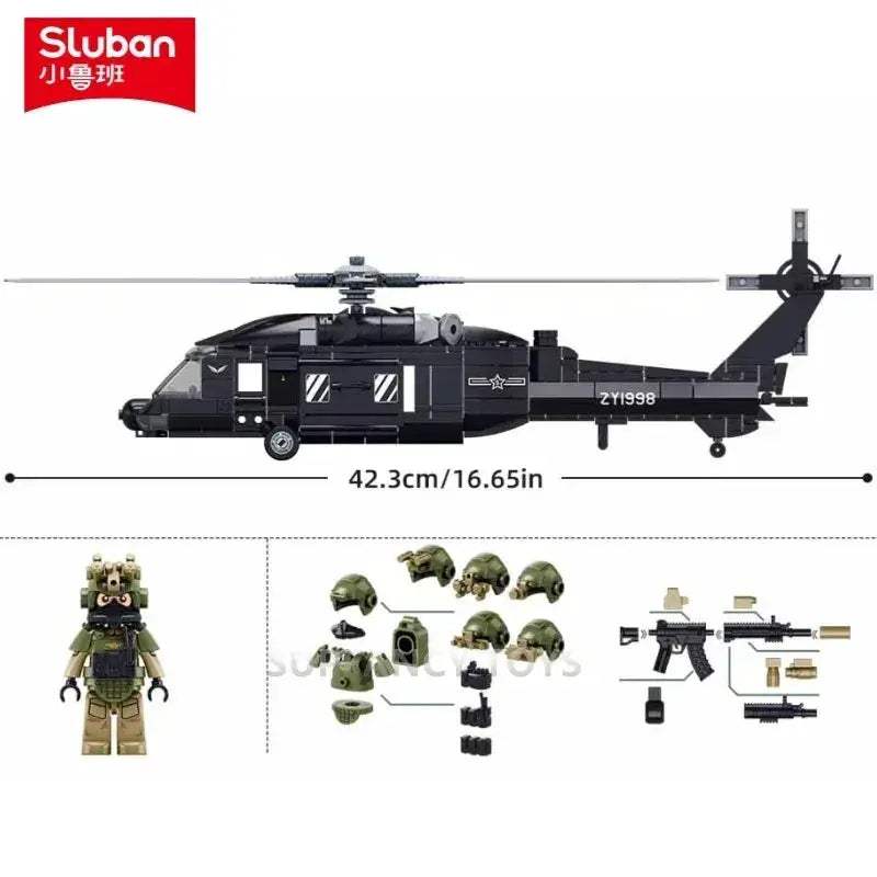 MOC Military Helicopter Building Blocks Educational Kit - Image 3