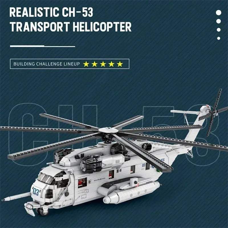 MOC Military Helicopter Building Blocks Educational Toy - Image 3
