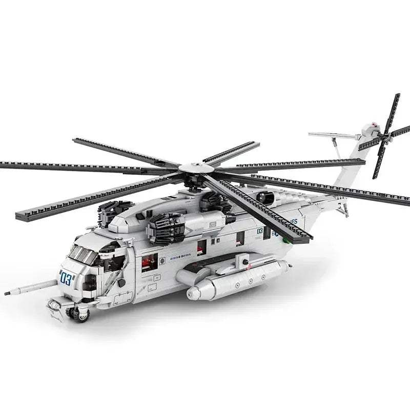 MOC Military Helicopter Building Blocks Educational Toy - Image 5