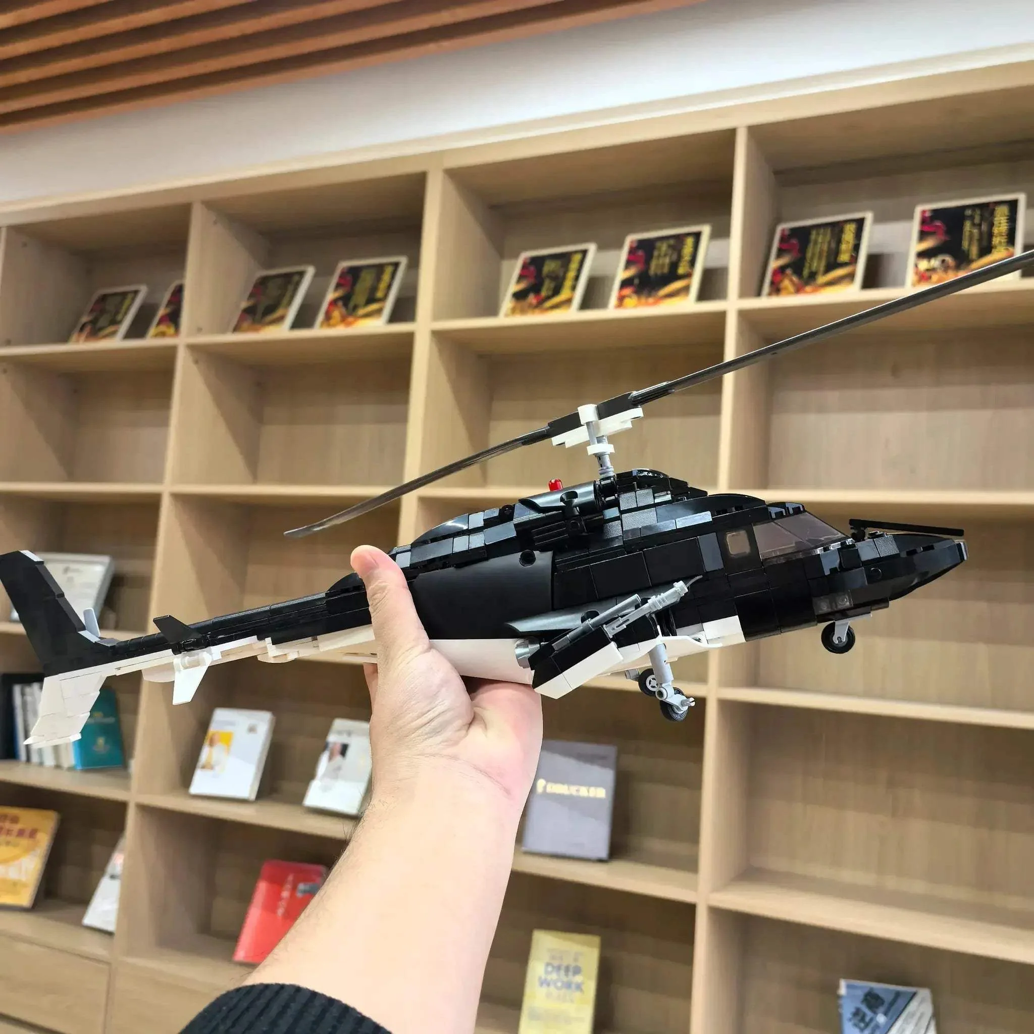 MOC MOC Airwolf Bell 222 Helicopter Lego Compatible Building Blocks DIY Assembly - Image 3