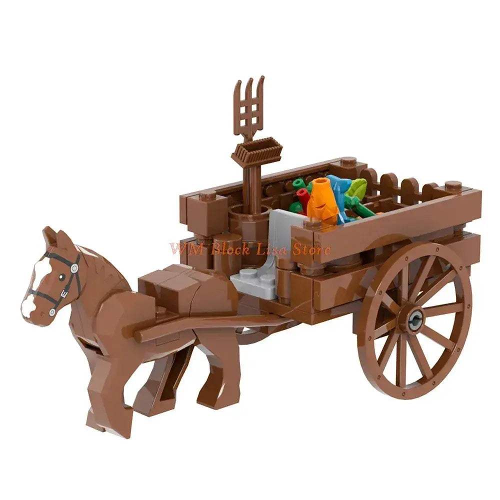 MOC MOC Building Blocks Horse Carriage Set For Friends Fans - Image 5