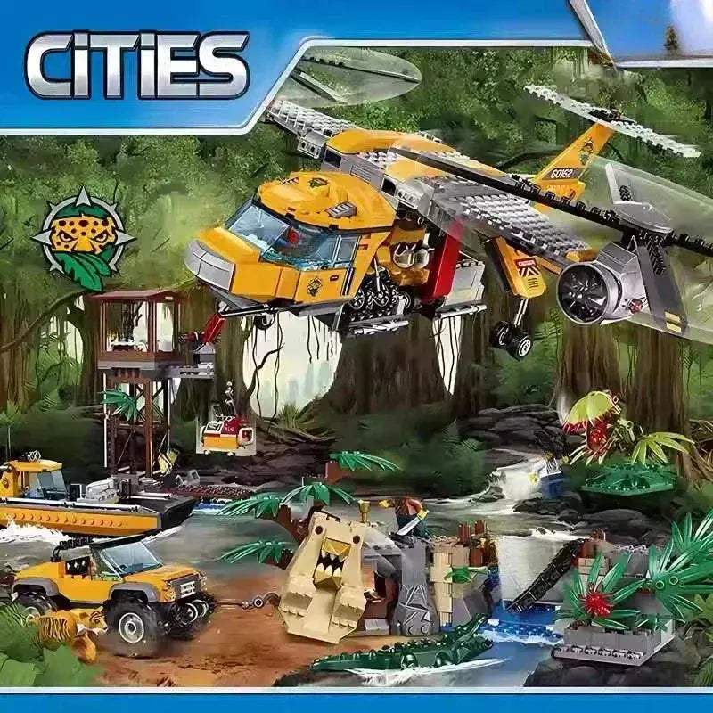 MOC MOC Lego Compatible Building Blocks For City Jungle Helicopter Play - Image 6