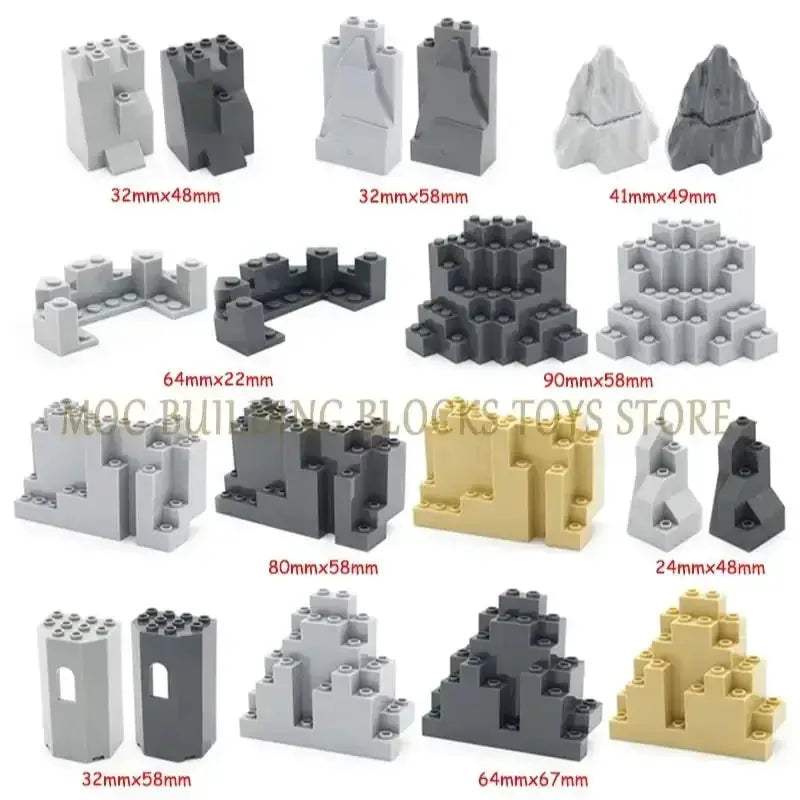 MOC MOC Lego Compatible Building Blocks Mountain Rampart Set