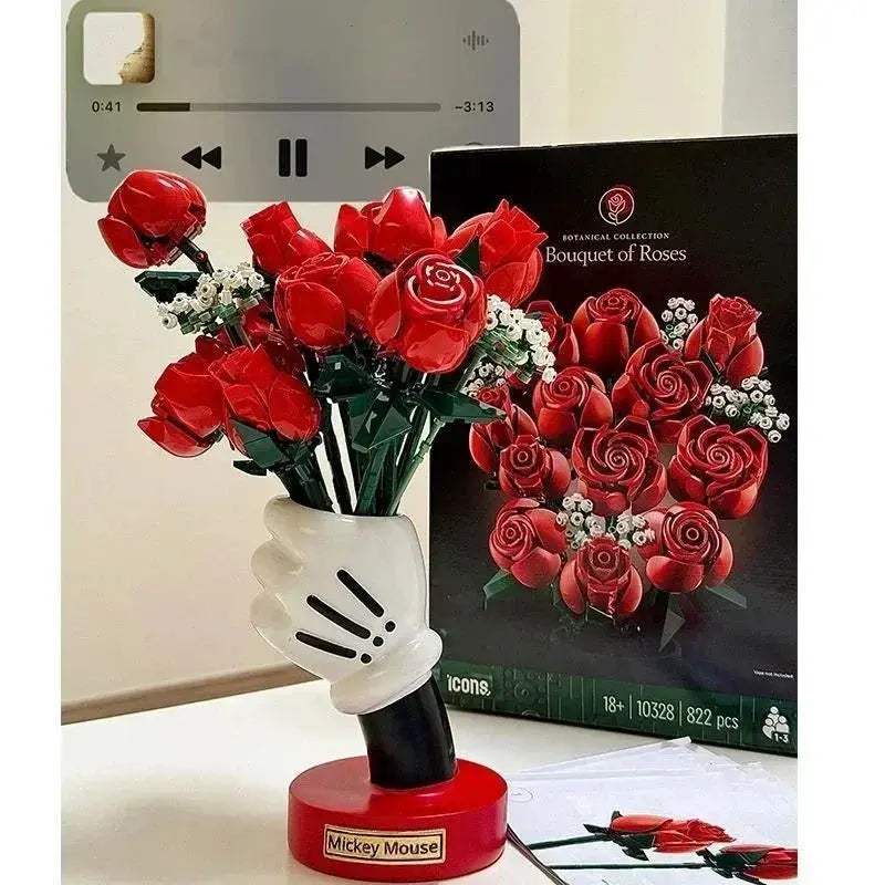 MOC MOC Lego Compatible Red Rose Building Blocks Gift Set for Girls - Image 3