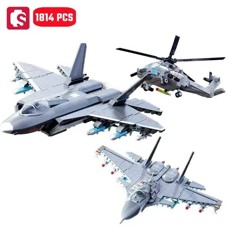 MOC MOC Sembo Armed Aircraft Building Blocks Kit Lego Compatible - Image 7