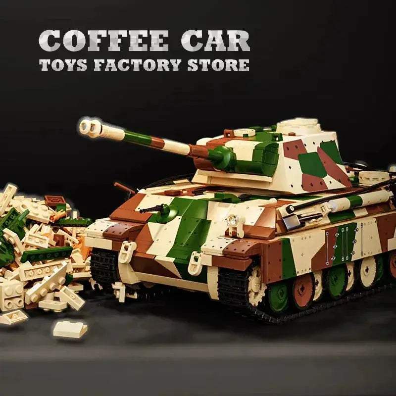 MOC MOC WWII Panzer Tank Building Blocks Kit 1962 Pieces Lego Compatible - Image 2