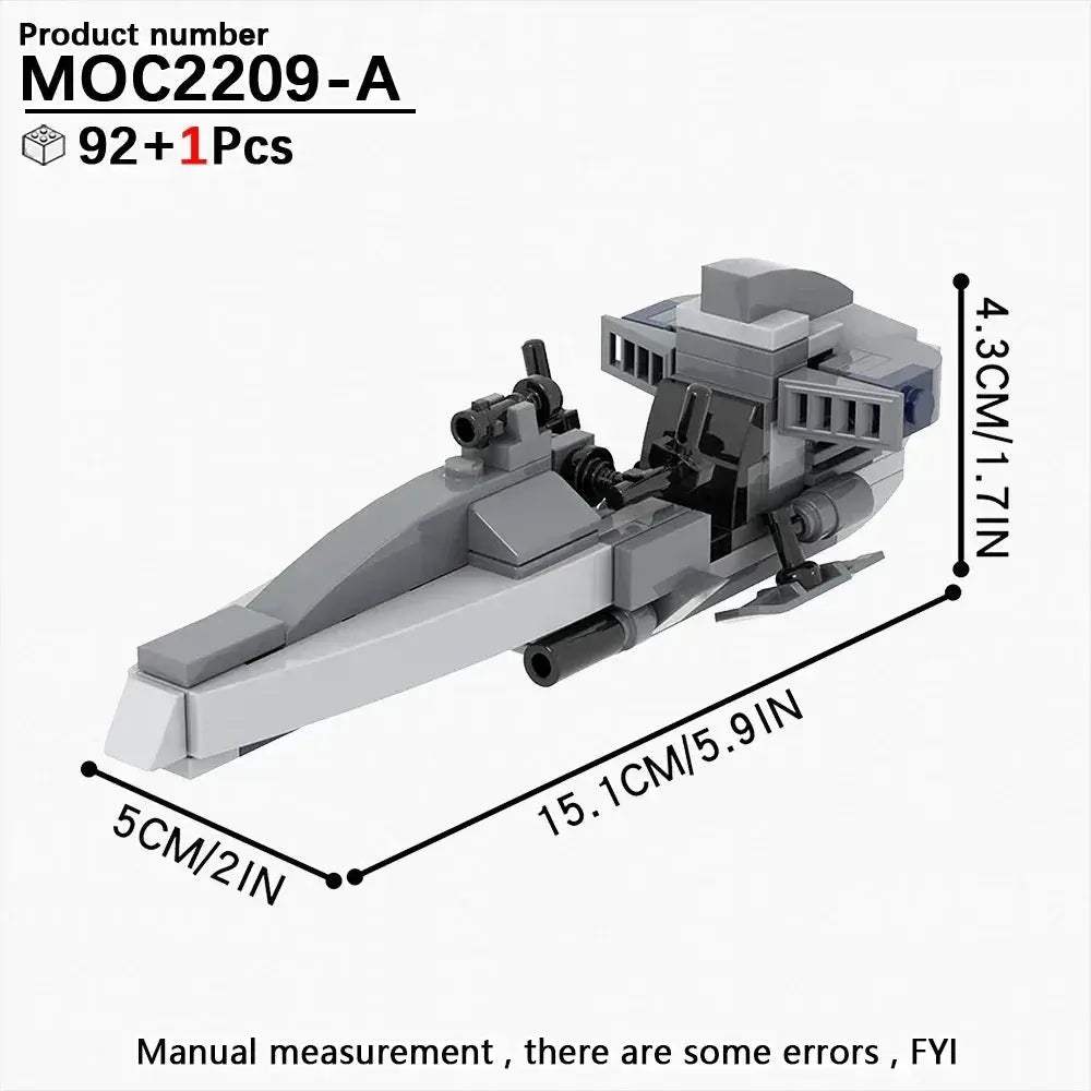 MOC Most Complete Space Wars Speeder Bike Building Blocks Set - Image 5
