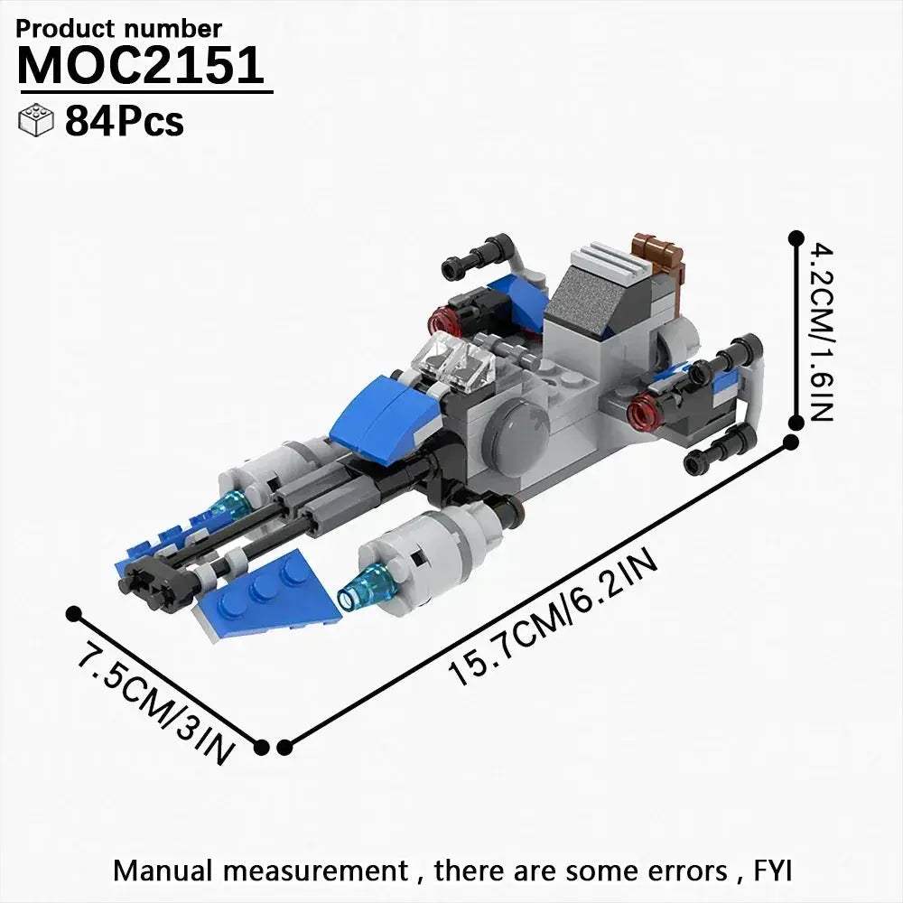 MOC Most Complete Space Wars Speeder Bike Building Blocks Set - Image 6