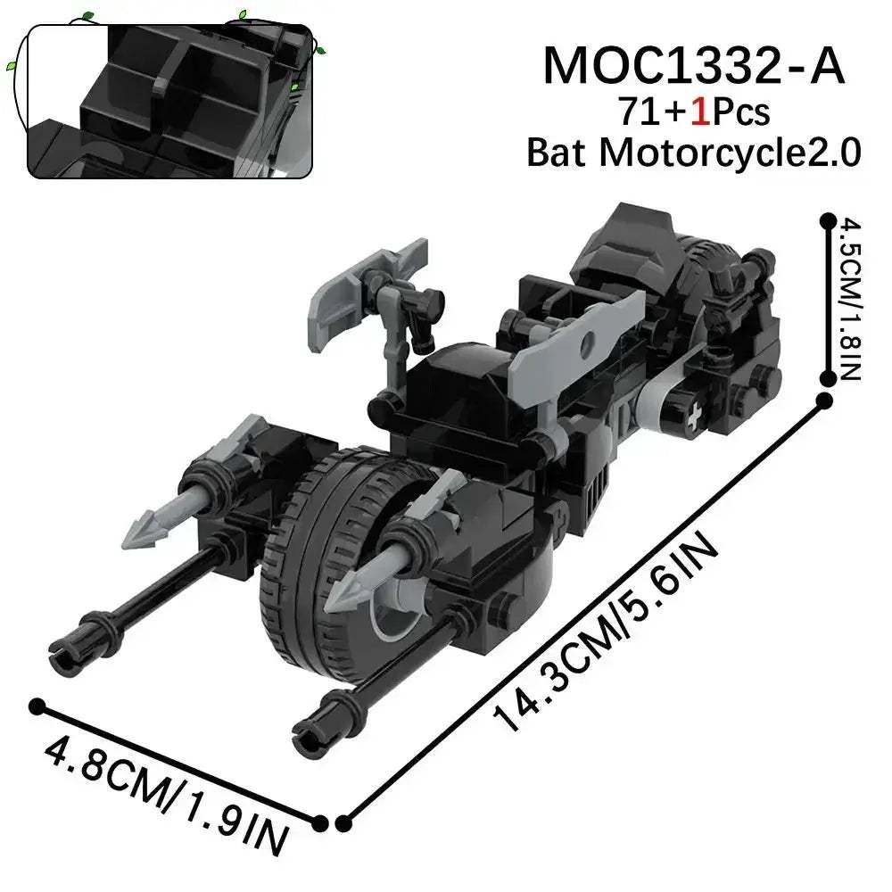 MOC Motorcycle Building Blocks Figure Set For Educational Fun - Image 8