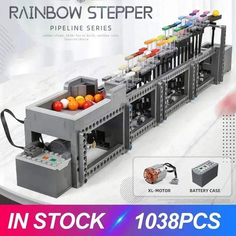 MOC Mould King 26004 Motorized Rainbow Stepper MOC Building Blocks - Image 7
