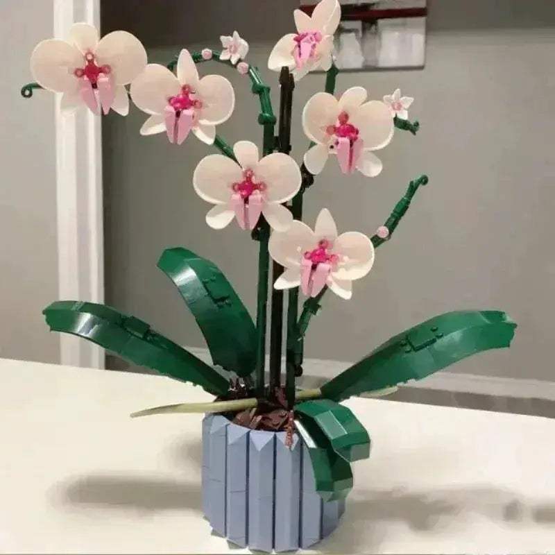 MOC Orchid Building Blocks Bouquet Model For Kids And Adults - Image 4