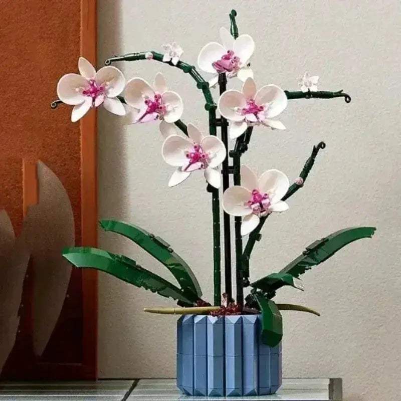 MOC Orchid Building Blocks Bouquet Model For Kids And Adults - Image 5