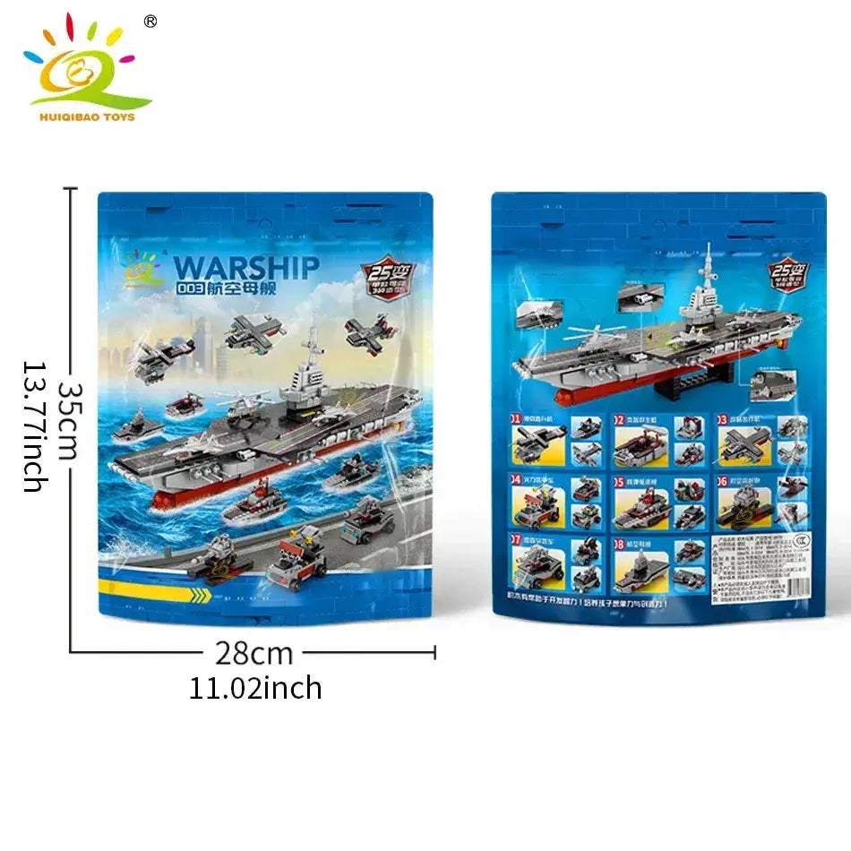 MOC Premium Building Blocks 8 In 1 Military Ship Aircraft Cruiser Construction Set Lego Compatible Gift For Children - Image 4