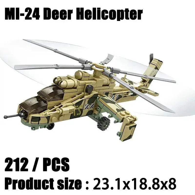 MOC Premium Building Blocks Mi 24 Hind Attack Helicopter Model Set For Builders And Collectors - Image 20