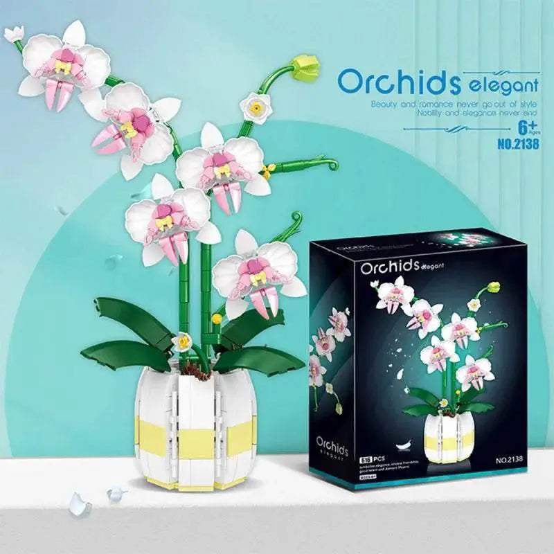 MOC Premium Building Blocks Orchid Bonsai Model For DIY Decor - Image 8