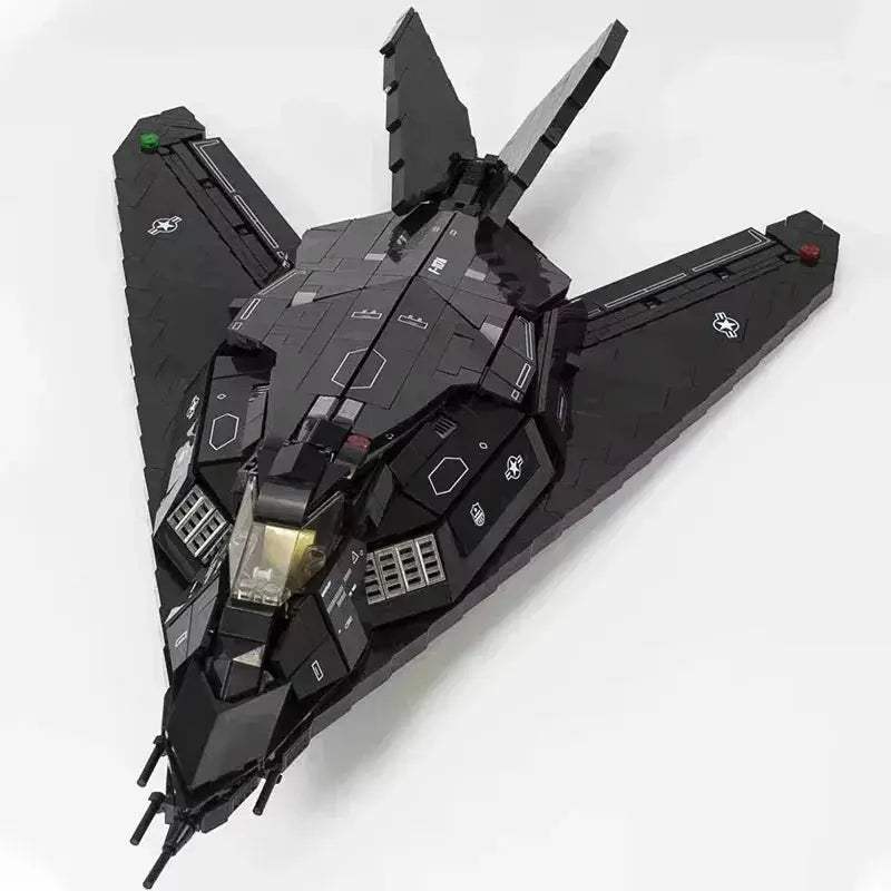MOC Premium Building Blocks Set 1375 Piece F117A Nighthawk Stealth Fighter MOC LEGO Compatible for Aviation Enthusiasts - Image 4