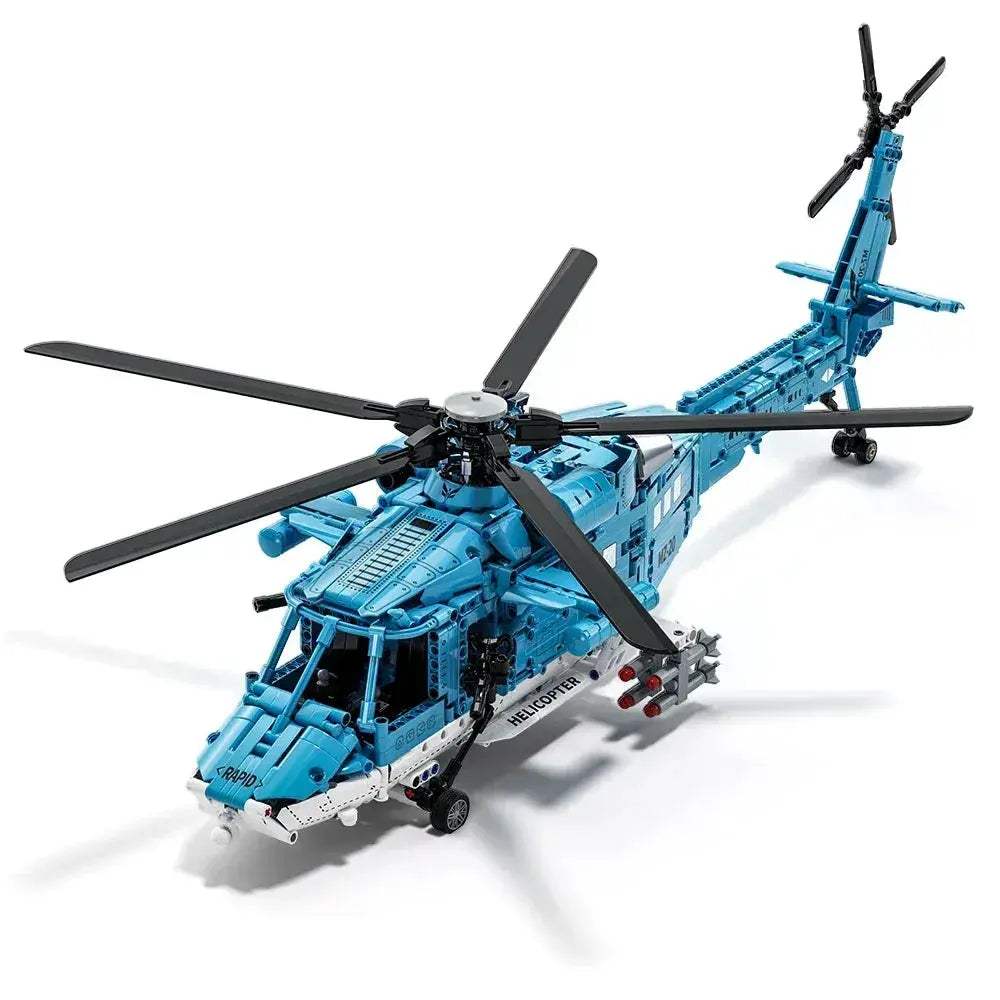 MOC Premium Building Blocks Set 1711 Pieces Lego Compatible Attack Helicopter Kit For Kids - Image 7