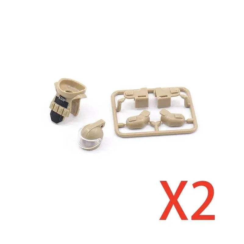 MOC Premium Building Blocks Set Camouflage Military Equipment With Roadblock And Aircraft Parts For Kids - Image 74