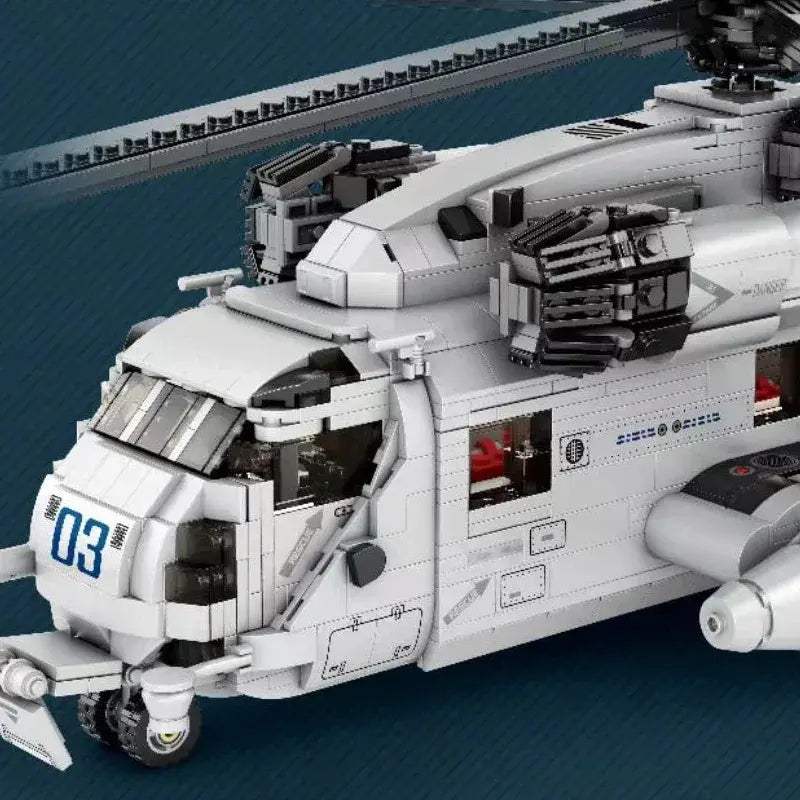 MOC Premium Building Blocks Set Lego Compatible Military Moc CH 53 Transport Helicopter 2192 Pieces For Teens And Collectors - Image 6