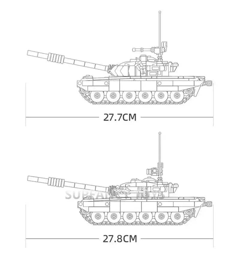 MOC Premium Building Blocks Set Lego Compatible STRV103 Main Battle Tank Model For Ages 14 And Up - Image 5