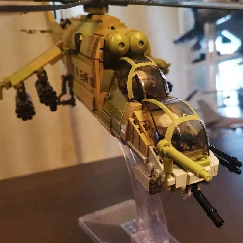 MOC Premium LEGO Compatible Building Blocks Air Force Mi 24S Armed Transport Helicopter Model For Boys Gift - Image 2