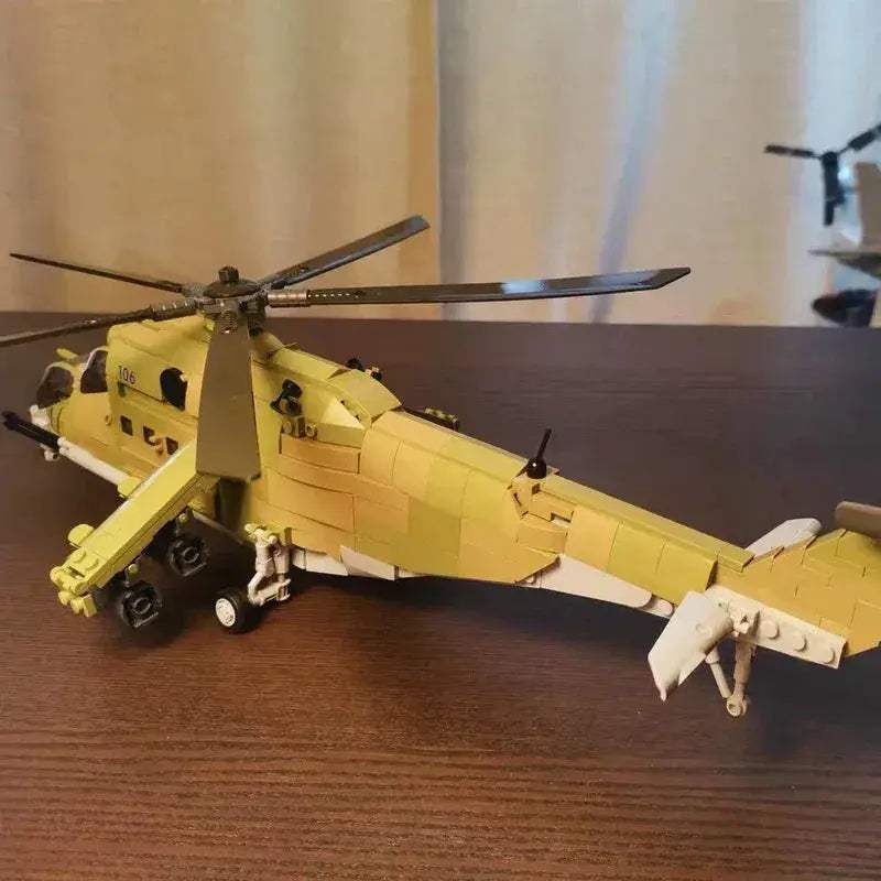 MOC Premium LEGO Compatible Building Blocks Air Force Mi 24S Armed Transport Helicopter Model For Boys Gift - Image 4
