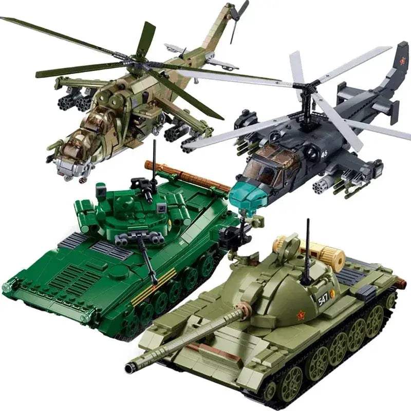 MOC Premium LEGO Compatible Building Blocks Air Force Mi 24S Armed Transport Helicopter Model For Boys Gift - Image 6