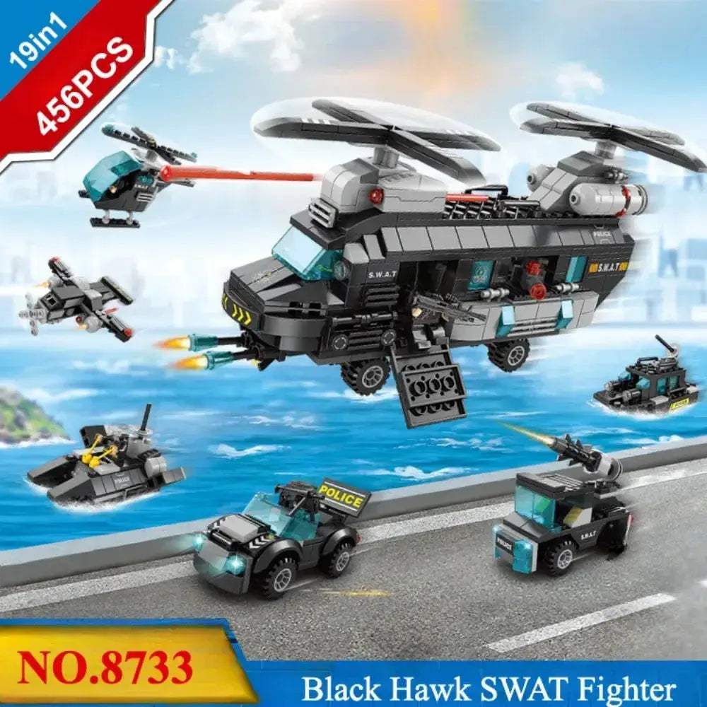 MOC Premium Lego Compatible Building Blocks Kit 585 Piece City Police SWAT Truck For Boys And Kids - Image 9