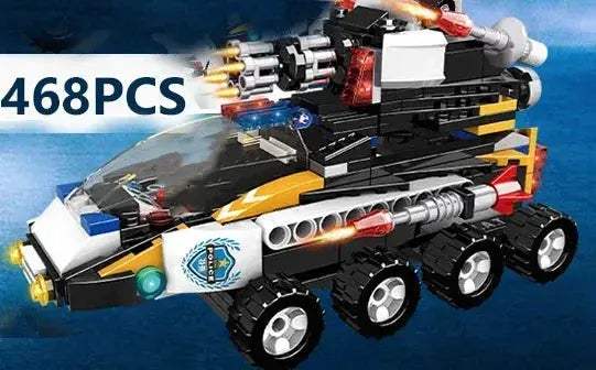 MOC Premium Lego Compatible Building Blocks Set Multi Vehicle City Police Station Bus Car Helicopter Army Trucks For Kids - Image 16