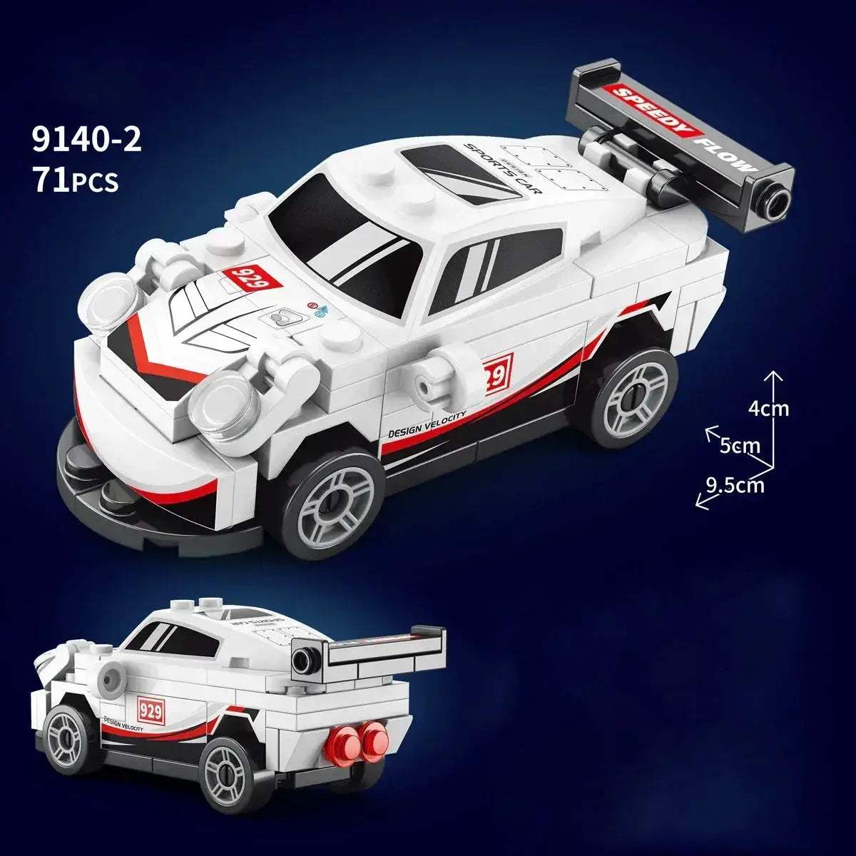 MOC Racing Car Lego Compatible Building Blocks Set For Kids - Image 36