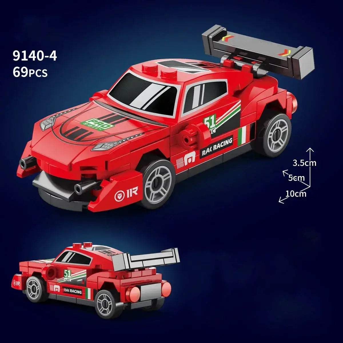 MOC Racing Car Lego Compatible Building Blocks Set For Kids - Image 38