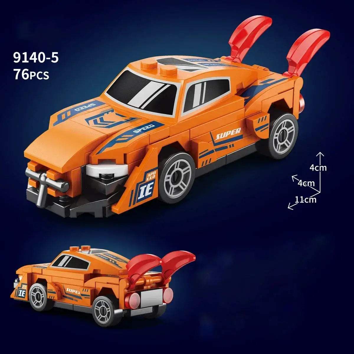 MOC Racing Car Lego Compatible Building Blocks Set For Kids - Image 44
