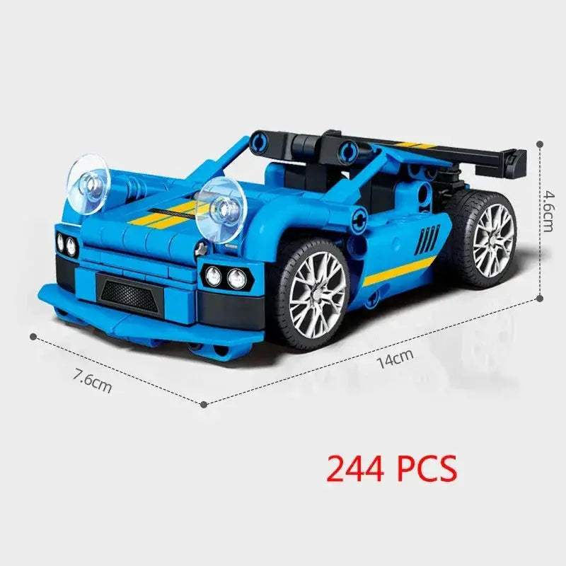 MOC Racing Car Lego Compatible Building Blocks Set For Kids - Image 6