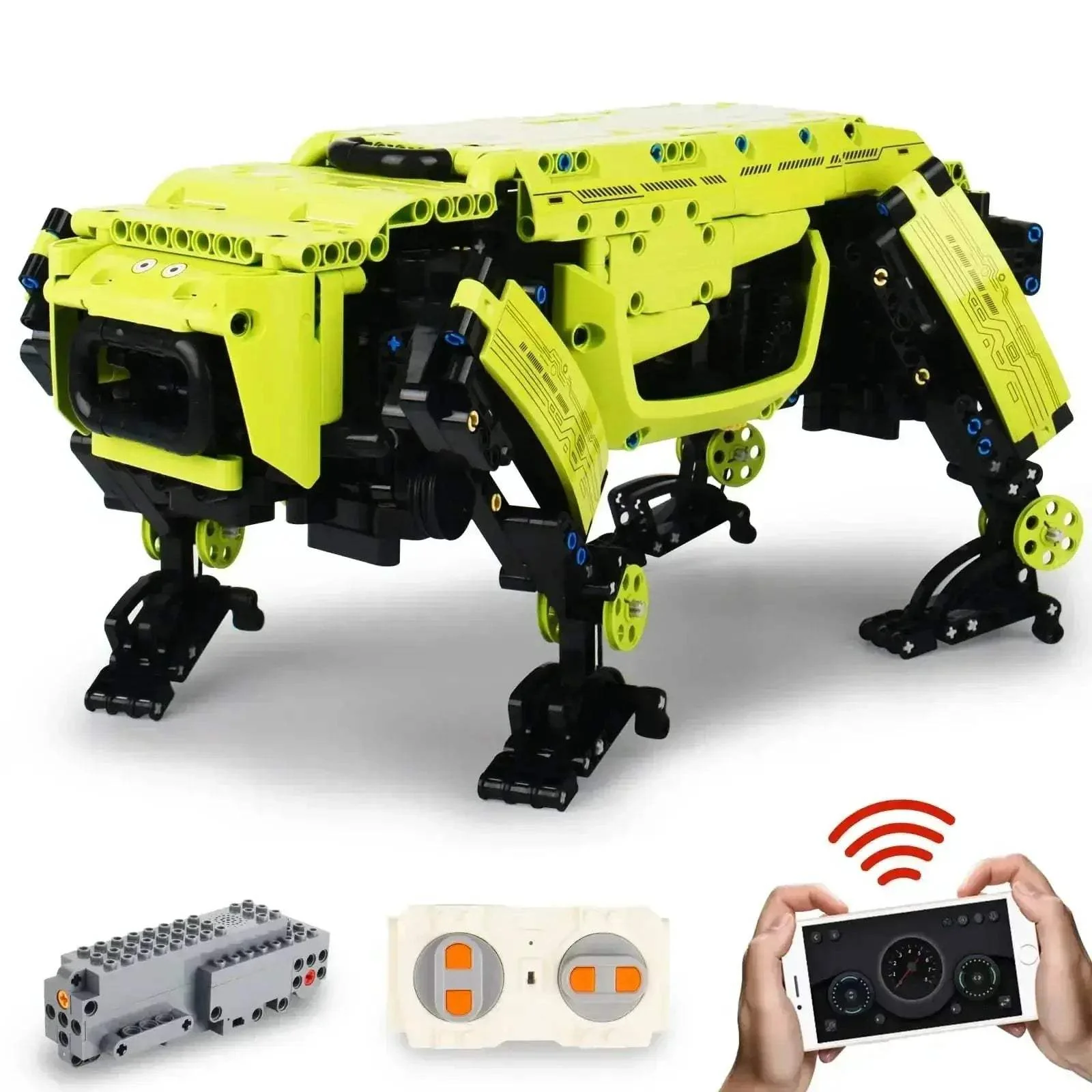 MOC RC Robot Dog Building Blocks Kit With Remote Control - Image 9