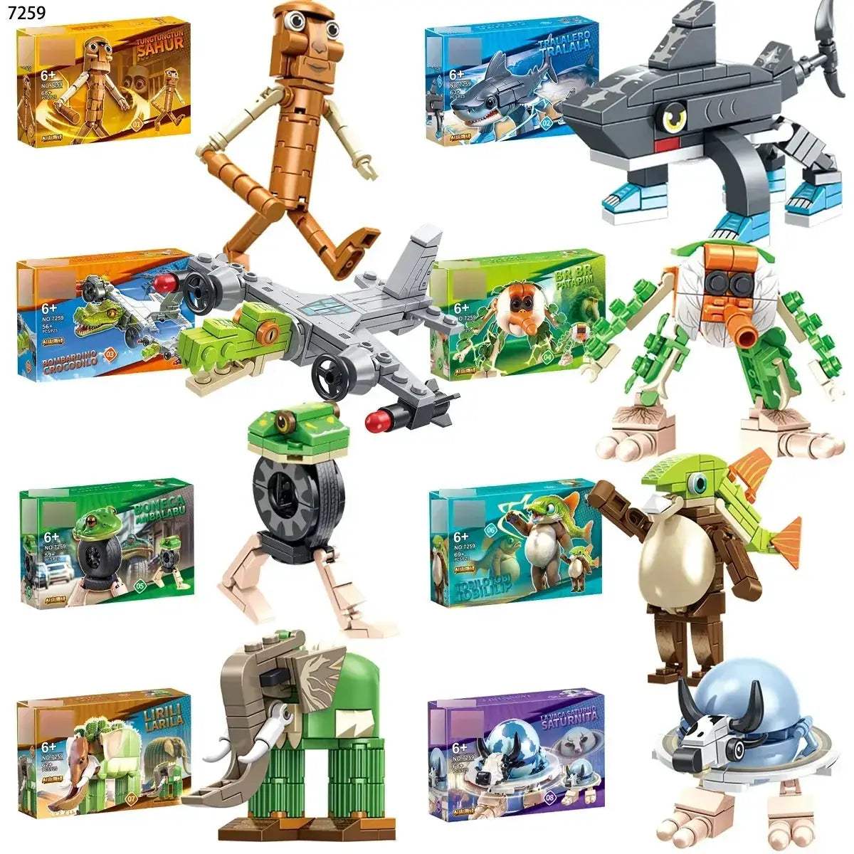 MOC Shark Building Blocks Blind Box Toy Set For Kids Gift - Image 8