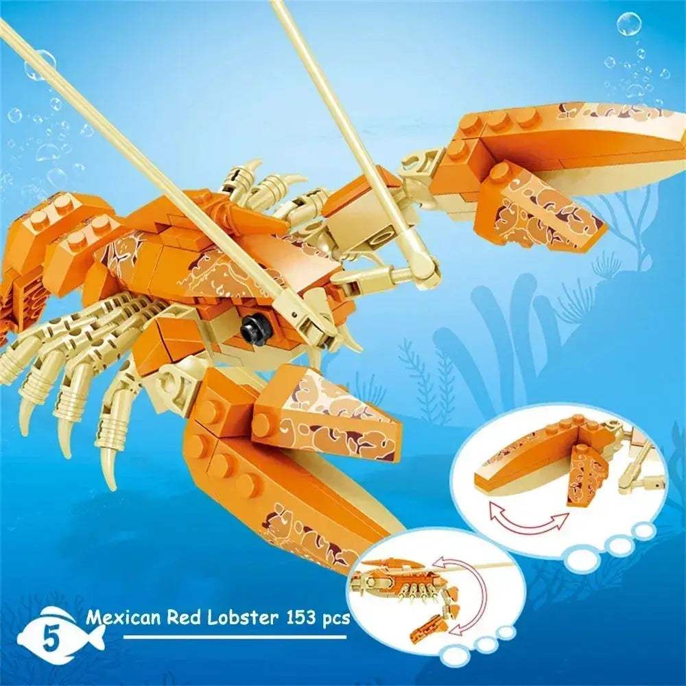 MOC Shark Ocean Building Blocks Educational Toy Develops Coordination - Image 12