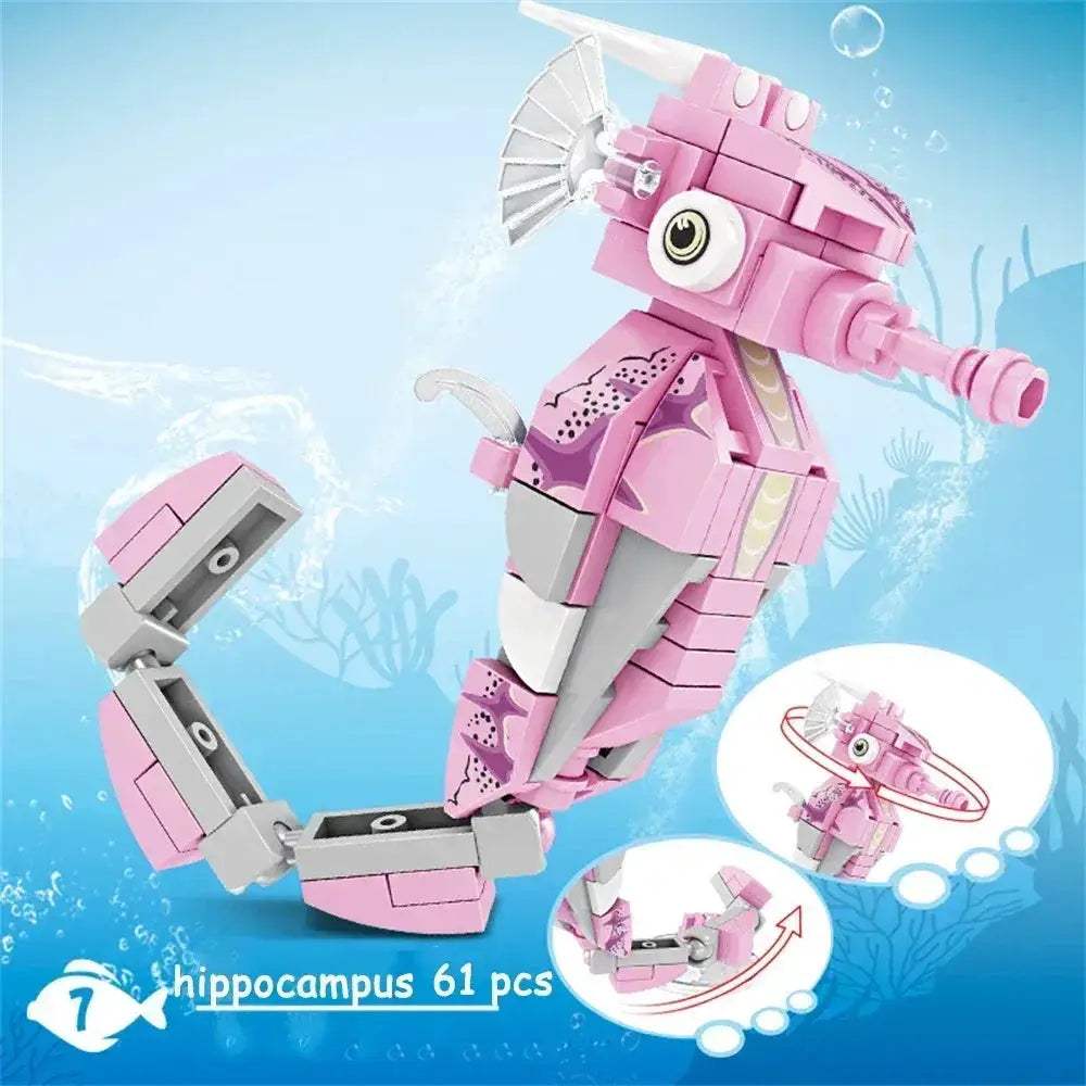 MOC Shark Ocean Building Blocks Educational Toy Develops Coordination - Image 20