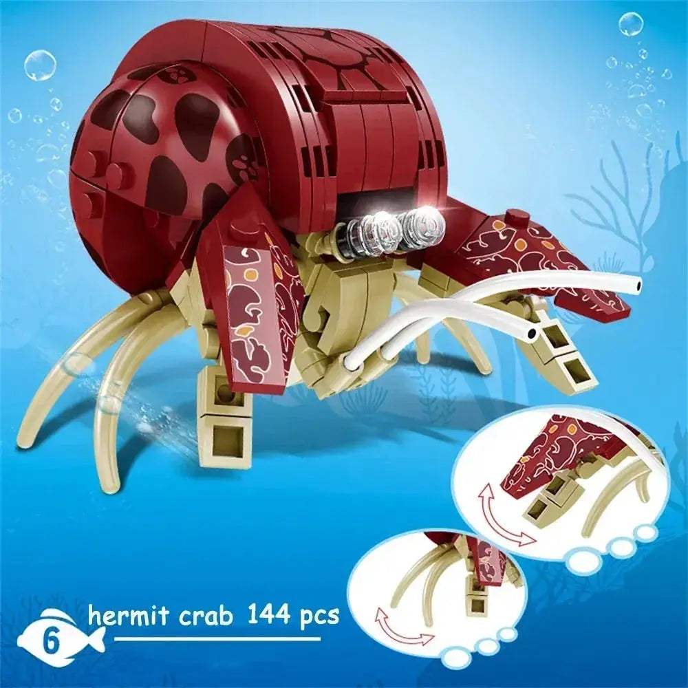 MOC Shark Ocean Building Blocks Educational Toy Develops Coordination - Image 5
