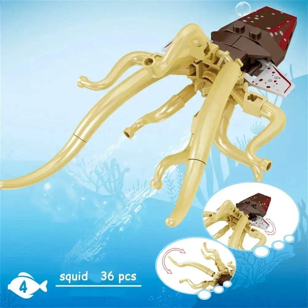 MOC Shark Ocean Building Blocks Educational Toy Develops Coordination - Image 9