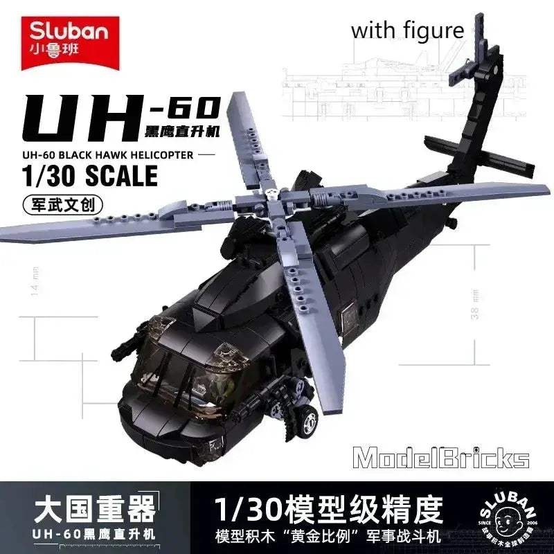 MOC Sluban Fighter Bomber Building Blocks Model Kit For Creative Kids - Image 11