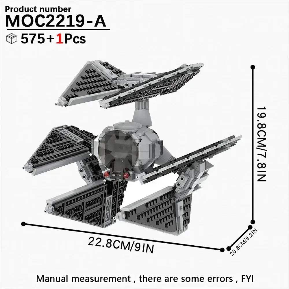 MOC Space Starfighter Building Blocks Kit For Creative DIY Diorama - Image 11