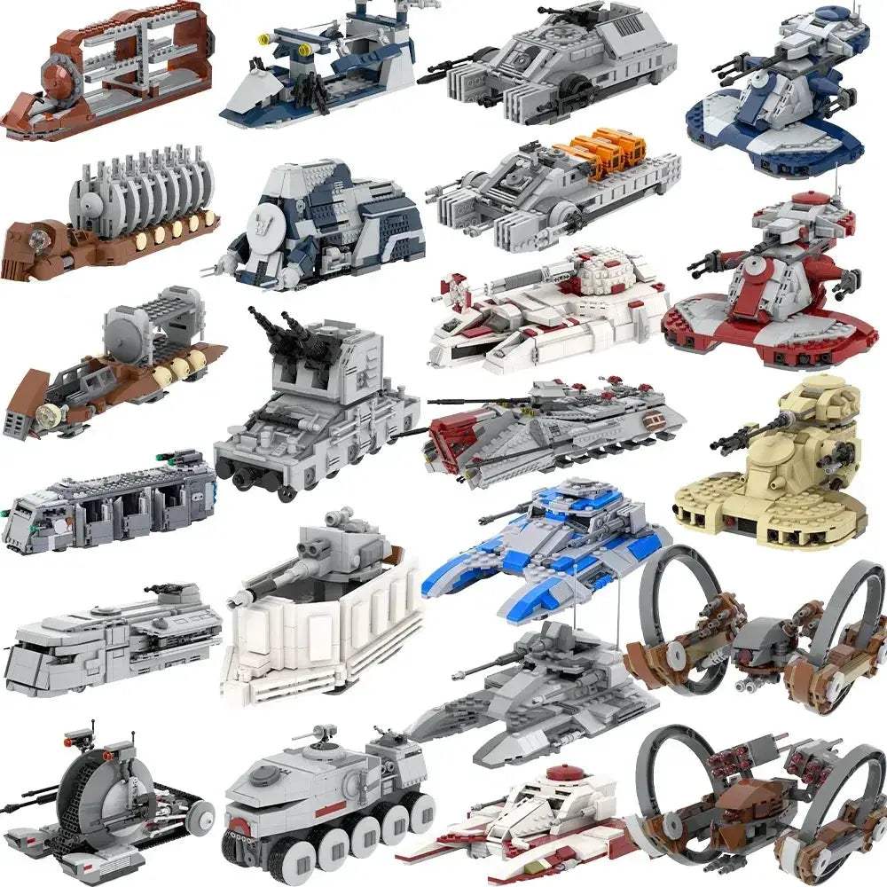 MOC Space War Tank Building Blocks Kit Educational Diorama Toy