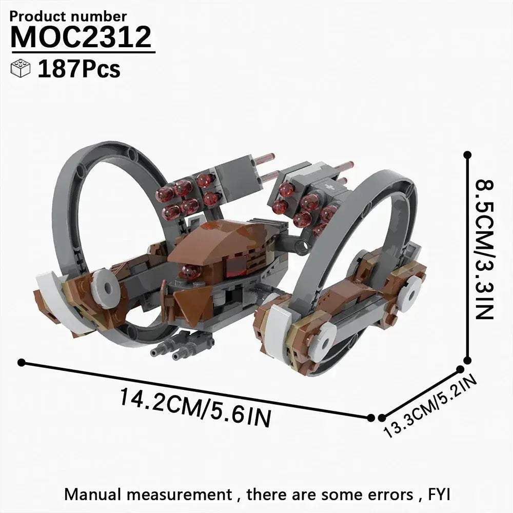 MOC Space War Tank Building Blocks Kit Educational Diorama Toy - Image 16