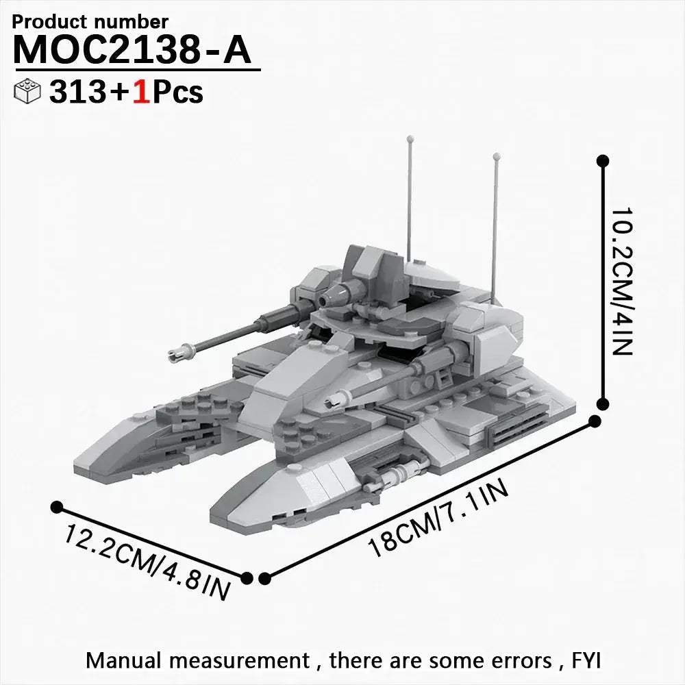 MOC Space War Tank Building Blocks Kit Educational Diorama Toy - Image 33